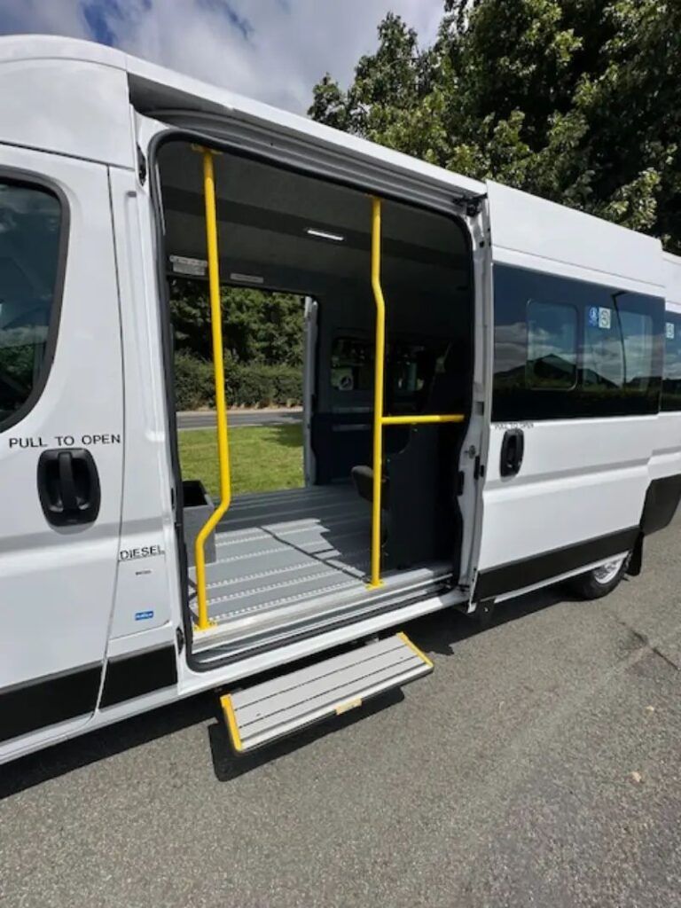 Wheelchair taxi service with tail-lift access
