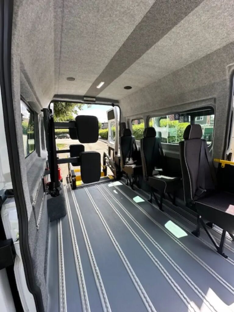 Accessible WAV taxi in for disabled passengers
